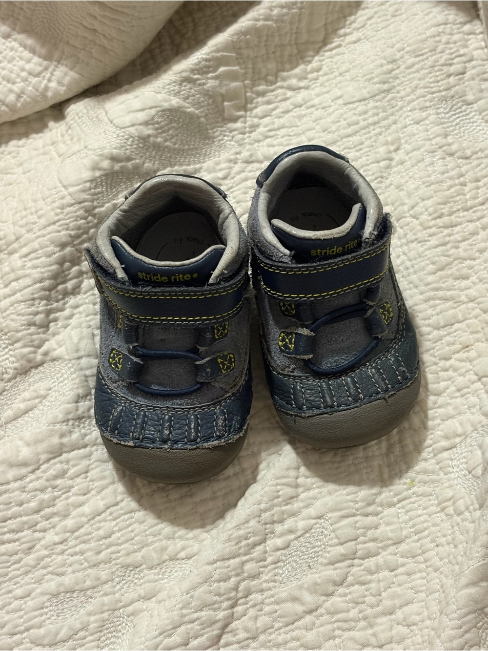Baby size 3M Stride Rite Navy and Gray Walker Shoes